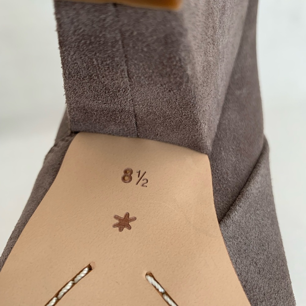 Splendid Neva Taupe Gray Suede Ankle Booties Women's 8.5 - Picture 11 of 12